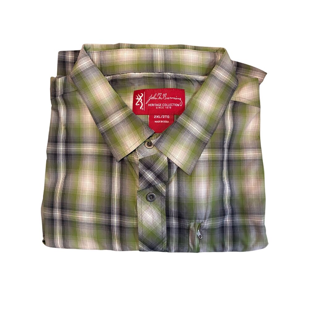 Men's Short Sleeve Button-Up Shirt John M. Browning Heritage Company XL